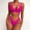 Hot Pink, variant on Babysbule Women's Bikini Sets Swimsuit Summer Ladies Solid Swimwear Two-piece Slim Bikini Straped Bathing Suit