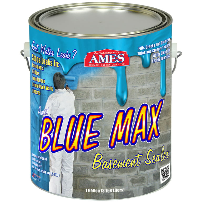 AMES BLUE MAX White Liquid Rubber Waterproofer - Regular Grade 5 Gallon Pail