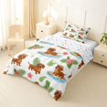 thumbnail image 2 of Homewish Surfing Dachshund Print Twin Comforter Sets,Pink Hibiscus Flowers Bedding Set,Dog Decor,Colorful Stars Reversible,2-Piece,1 Comforter and 1 Pillowcase, 2 of 7