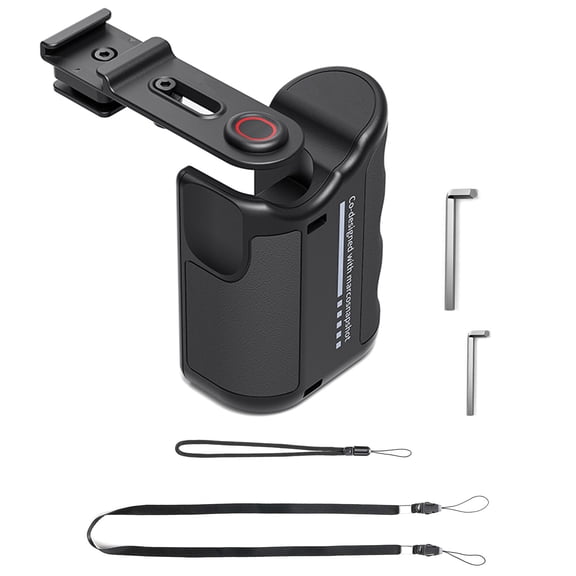 ARCADORA ABS Hand Grip with Shutter Button for Insta360 DJI Action Hero Series Cameras for Stable Shooting and Accessory Mounting