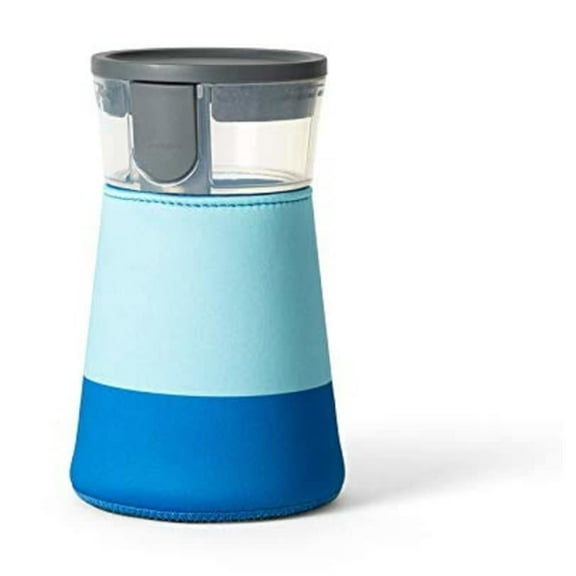 Rabbit Freezable Cocktail Maker, 32 oz Frozen Drink Mixer for Margaritas, Piña Coladas, Mocktails - Complete Set Carafe, Sleeve, Stir Spoon, Recipe Booklet - Ideal for Parties & Gatherings (Blue)