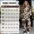 thumbnail image 7 of Xixirimido Brown Cow Print Print Women 2 Piece Outfits Fall Fashion Airport Lounge Set Long Sleeve Sweatshirt Wide Leg Pants Travel Vacation Sweatsuits, Small, 7 of 7