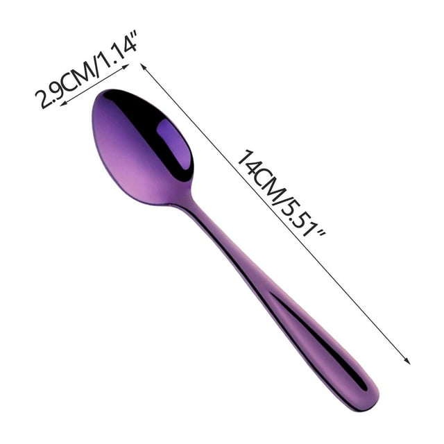 Lksixu Mini Stainless Steel Colored Spoons Cute Small Teaspoons And Stirring Spoons And Dessert Spoons For Kids Kitchen Gadgets