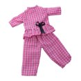 thumbnail image 2 of Linda Muñeca De Ropa Plaid Tops Pantalones Traje De 14 Sunnimix Traje de pantalones de camisa de muñecas, 2 of 3