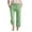 Green, variant on AherBiu Toddler Kids Girls Clothes Cotton Linen Capri Pants for Teen Girl Summer Casual Lightweight Capris with Pockets
