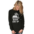 thumbnail image 4 of Never Give Up Rhino to Unicorn Gym Long Sleeve TShirt Men Women Brisco Brands S, 4 of 6
