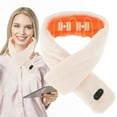 thumbnail image 1 of Heated Scarf 3 Heating Level Heated Neck Wrap Soft USB Heated Neck Scarf with Vibration Massage 4 Massage Mode Comfortable Neck Heating Pad Portable Heated Scarf Easy to Use for Men Women, 1 of 10
