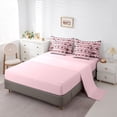 thumbnail image 5 of Homewish Retro Rustic Aztec 7pcs Bedding Comforter Set,Vintage Boho Bohemain Queen Bedding Sets,Pink Brown Queen Sheet Sets For Girls Kids,Super Cozy Room Decor Reversible, 5 of 8