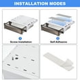 thumbnail image 3 of Unique Bargains Under Desk Drawer, 2Pcs - Plastic Self-Adhesive Slide Out Stationery Storage for Office Home (Black, 245x245 MM), 3 of 6