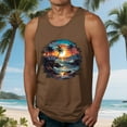 thumbnail image 2 of Taqqpue Mens Plus Size Tank Tops Casual Summer Crew Neck Workout Gym Beach Sleeveless Shirts Quick Dry Palm Tree Vintage Style T-Shirt, 2 of 5