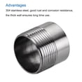 thumbnail image 4 of Uxcell 304 Stainless Steel G1-1/4 Male Half Threaded Weldable Weld Coupling, 4 of 5