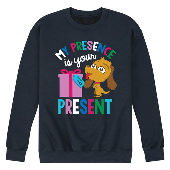 Dr. Seuss The Grinch - Little Grinch - My Presence Is Your Present - Men's Crew Neck Fleece Pullover