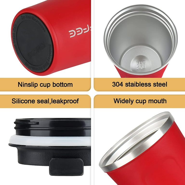 Stainless Steel Thermos Cup, SUPKIT 12oz Small Thermos Vacuum Cup, BPA  Free, Insulated Water Bottle Keep Hot & Cold for Hours, Perfect for Biking