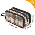 thumbnail image 4 of FORMRS Pencil Case with 3 Compartments Zipper Pouch, Elementary School Level and up, Stripes Trees, 4 of 8