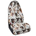 thumbnail image 2 of POLERO Dog Faces Terry Cloth Car Seat Cover, Sweat Proof Microfiber Towel Cover, Non Slip Front Seat Cover for Vans Cars Trucks SUVs, 2 of 7