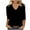 Black, variant on JINMGG Fall Long Sleeve Shirts for Women, Womens Summer Fall Tops 2024 Women's Fashion Solid Color Loose T-Shirt 3/4 Sleeves Blouse V-Neck Casual Tops
