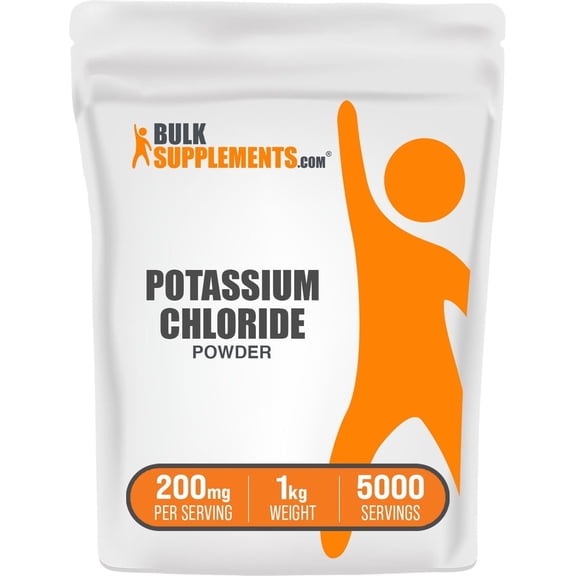 BulkSupplements Potassium Chloride Powder, 1 Kilogram (2.2 lbs)
