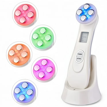 Radio Frequency Skin Tightening Machine, 5-in-1 Rechargeable Anti-Aging Skin Care Microcurrent Facial Device, Red Light, Wrinkle Remove, Rejuvenation, Skin-Firming