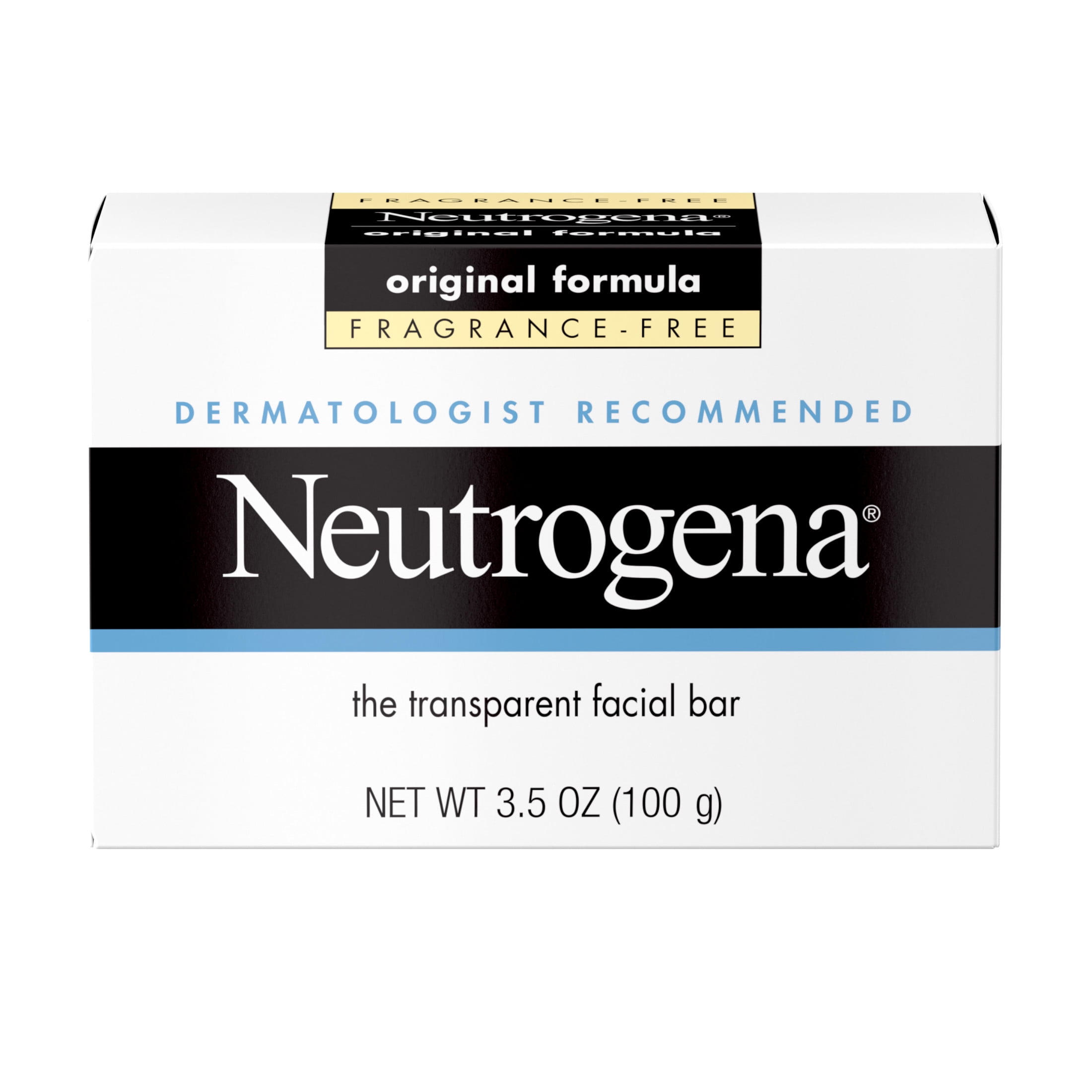 (2 pack) Neutrogena Original Gentle Facial Cleansing Bar, Fragrance-Free Daily Face Soap, 3.5 oz