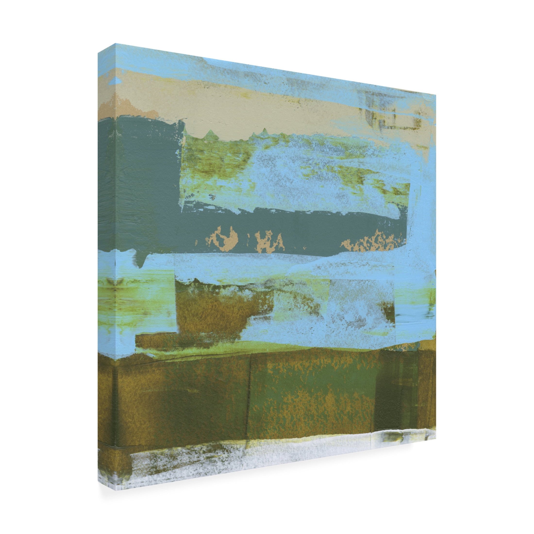 Trademark Fine Art Sharon Gordon Green Abstract Fields I Canvas Wall Art