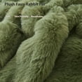 thumbnail image 4 of LIFEREVO Fluffy Faux Rabbit Fur Body Pillow Cover, Cozy Moss Bubble Shaggy Plush Bed Body Pillowcase with Zipper Closure, Long 20"x54" Fuzzy Furry Pillow Case for Bedroom Home Decoration, Sage Green, 4 of 7