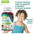 thumbnail image 5 of VITEEY Kids Probiotic Gummies with Prebiotic Fiber, Digestive Health & Immune Support, 60 Ct, 5 of 7