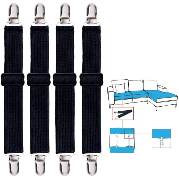 JESOT Adjustable Heavy Duty Bed Sheet Clips (4 Pack)