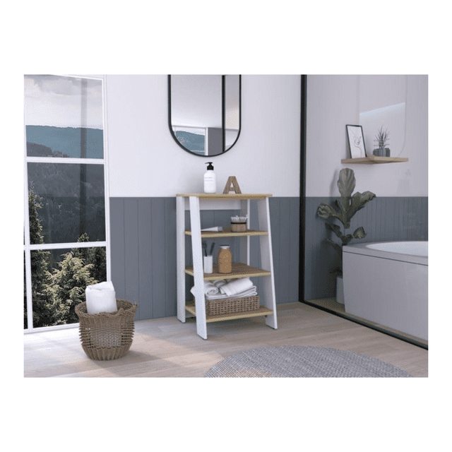 Mueble Organizador de Baño Excelsior Aqua 3 Repisas Blanco Estante Multiusos Ahorrador de Espacio