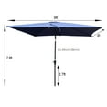 thumbnail image 3 of 6 x 9 FT Patio Umbrella, Waterproof Umbrella with Crank and Push Button Tilt without Flap, Heavy Duty Umbrella for Garden Backyard Pool Swimming Pool Market, Navy Blue, 3 of 7
