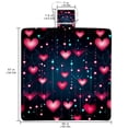 thumbnail image 2 of Valentine's Day Canvas Picnic Mat Waterproof Outdoor Camping Beach Blanket Large Foldable Portable Mat Backing -Proof for Family Travel Hiking Park Grass Yard, 2 of 6