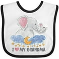 thumbnail image 3 of Inktastic I Love My Grandma Elephant Family Boys or Girls Baby Bib, 3 of 4