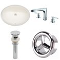 thumbnail image 1 of 19.5-in. W CUPC Oval Bathroom Undermount Sink Set In Biscuit - Chrome Hardware - Overflow Drain Incl. AI-26003, 1 of 9