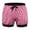 Rose Red, variant on Women Workout Training Fitness Running Shorts Double Layer Active Yoga Gym Sport Shorts With Pockets