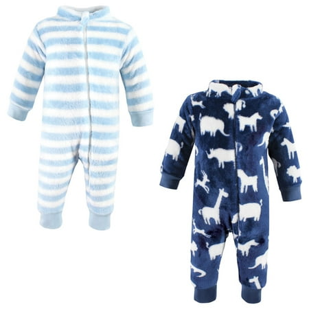 

Hudson Baby Unisex Toddler Plush Jumpsuits Safari Silhouette 3T