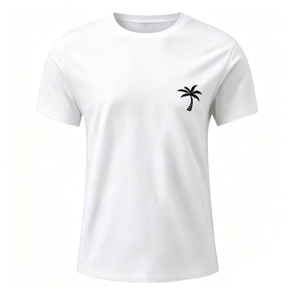 JAJAHO Boys Hawaiian Graphic Tees Coconut Tree Print Casual Short Sleeve Crew Neck T Shirt Summer Beach Clothes For Kids 2-13Y Trendy Tops