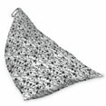thumbnail image 2 of Floral Lounger Chair Bag, Blooming Flora Wild Herbs Montbretia Silhouettes in Monotone Layout, High Capacity Storage with Handle Container, Lounger Size, Charcoal Grey and White, by Ambesonne, 2 of 5