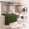 thumbnail image 5 of KINMEROOM Twin XL / Full Size 3-Piece All-Season Down Alternative Comforter Set Leaf Green (Comforter and Pillowcase Bedding Set), 5 of 8