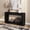 Black Wirebrush, variant on Grande Console Table w/ Bottom Shelf (56in / 1420mm), Black Wirebrush