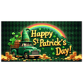 thumbnail image 1 of St Patricks Day Backdrop Banner Photography Props Party Decorations Green Background Wall Decor Shamrock Rainbow Holiday Celebration Event Display, 1 of 4