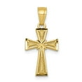 thumbnail image 1 of Solid 10k Yellow Gold Cross Pendant Charm - 20mm x 11mm, 1 of 5