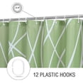 thumbnail image 5 of Abstract Striped Shower Curtain, Modern Minimalist Waterproof Fabric Shower Curtain Set with Hooks 72" x 72" - Sage Green, 5 of 6
