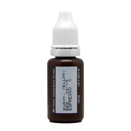 MICROBLADING 15ML BioTouch ESPRESSO Cosmetic Pigment Color Tattoo Ink LARGE Bottle pigment professionally tested permanent makeup supplies Eyebrow Lip Eyeliner microblading supplies