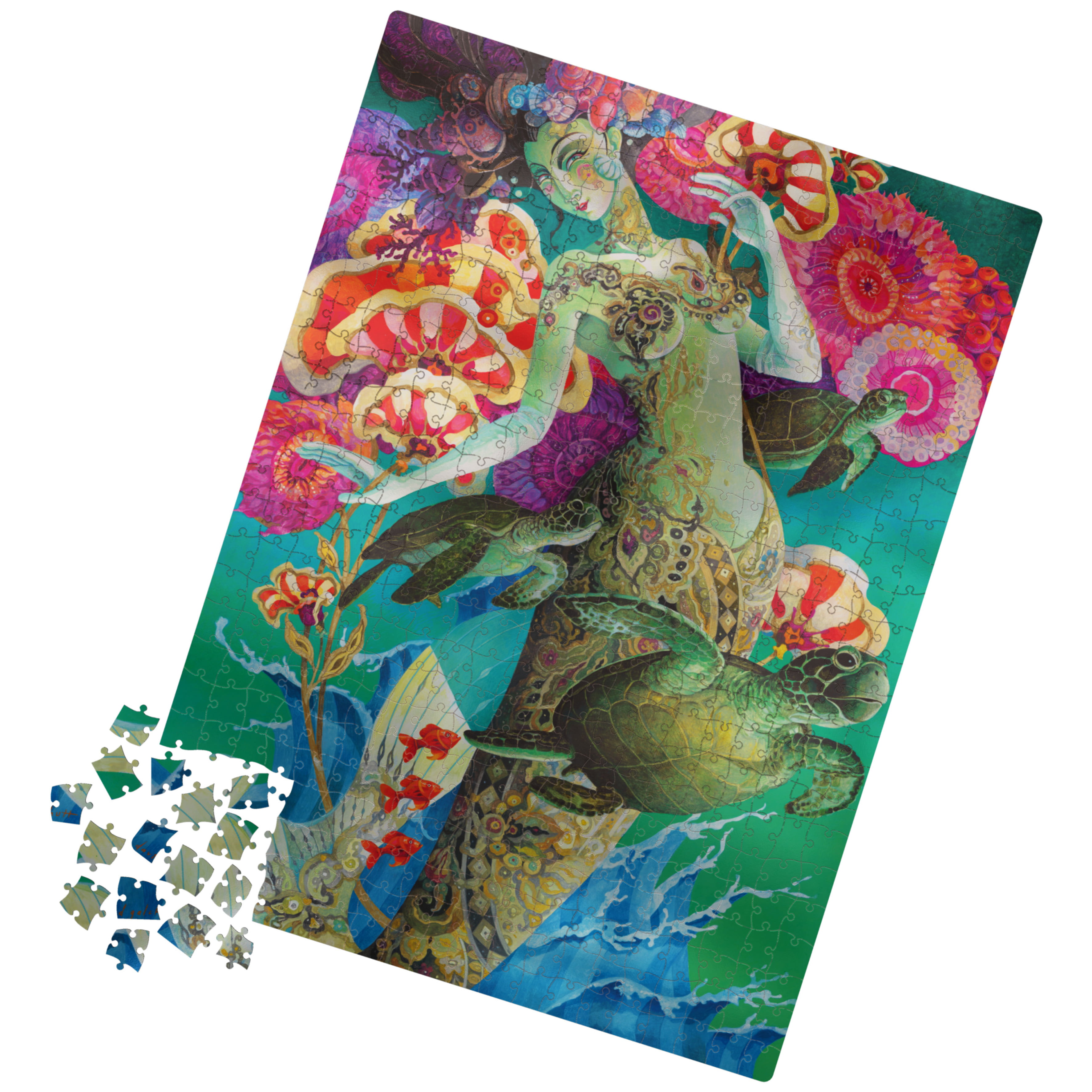 Sea Sun Stars 500 Piece Foil Jigsaw Puzzle 18 X 24 Milton Bradley Colorful  for sale online