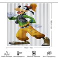 thumbnail image 2 of Juego de 4 cortinas de ducha Goofy con alfombrillas antideslizantes, tapa de inodoro y alfombrilla de baño, cortina de ducha impermeable con decoración de dibujos animados para baño con 12 ganchos,, 2 of 8