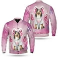 thumbnail image 3 of Faith Love Hope Collie Breast Cancer Awareness Survivor All Over Print 3D Baseball Jacket Collie Dog Lover Gifts Idea Bomber Jacket Softball - 02017, 3 of 6
