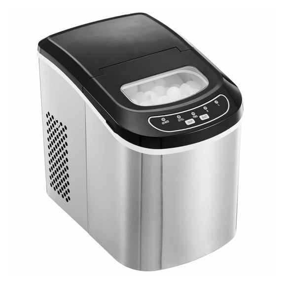 Countertop Ice Maker 33lbs/24H, Portable Ice Machine Self-Cleaning, Fast Ice in 6 Minutes, 1.54lbs Storage, with Scoop & Basket for Home Bar Office