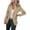 *Beige, variant on Women's 3/4 Sleeve Single Button Blazer,Open Front Casual Work Jacket For Women, Ladies' Solid Color Slim Fit Office Coat With Pockets,Beige,S-2XL