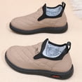 thumbnail image 3 of Fuzzy Winter Ankle Boots for Women Quilted Waterptoof Slip on Non Slip Snow Booties Comfy Loafers Walking Shoes, 3 of 7