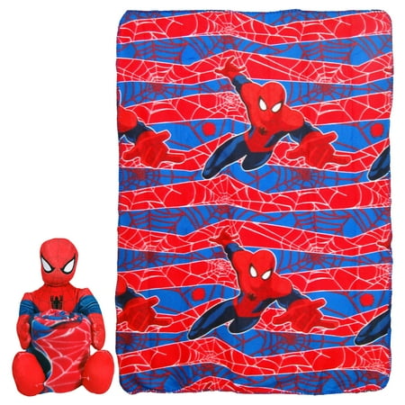 - Marvel Ultimate Spider-Man Character Pillow and Fleece Throw Blanket Set, 40” x 50”