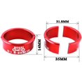 thumbnail image 5 of 4 pcs/Set Bicycle Handlebar Conversion Sheet Increase shims clamp 31.8mm to 35mm (red), 5 of 5